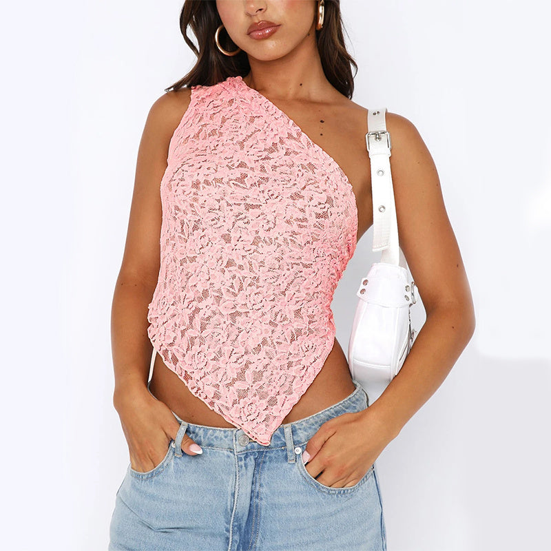 Floral Lace Women's Backless Top