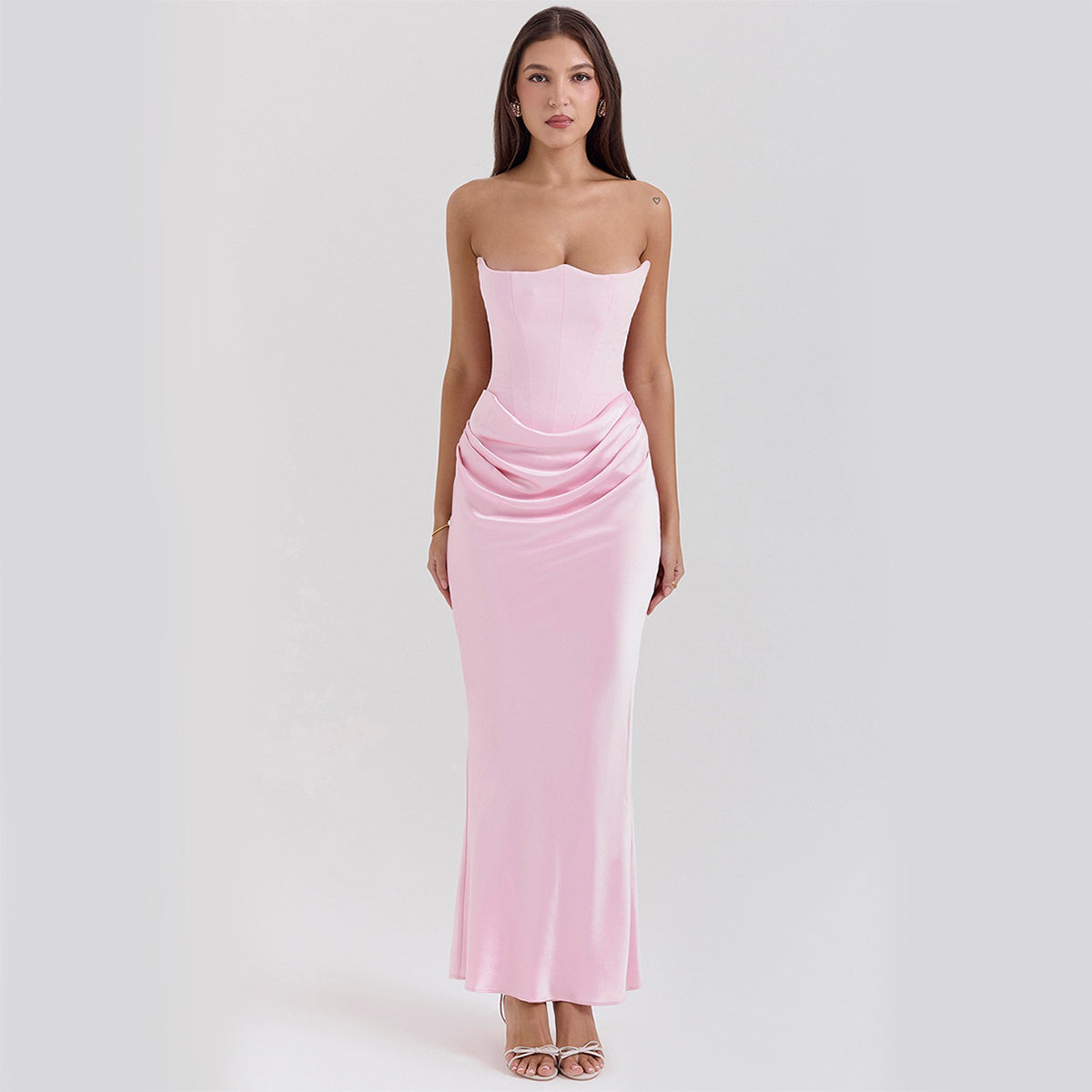Sexy Slim Tube Top Long Dress