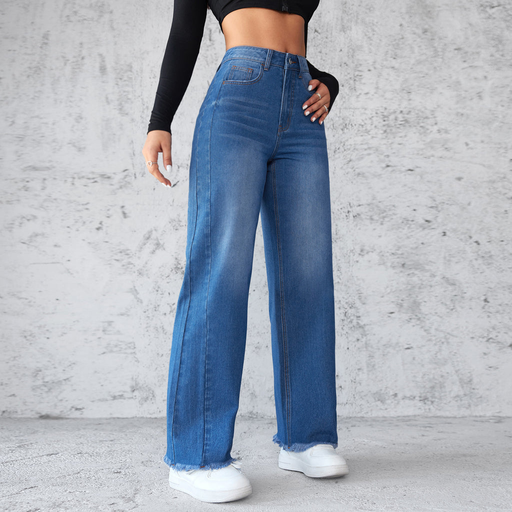 Fashion Straight Wide-leg Jean