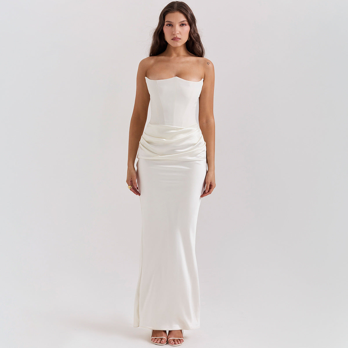 Sexy Slim Tube Top Long Dress