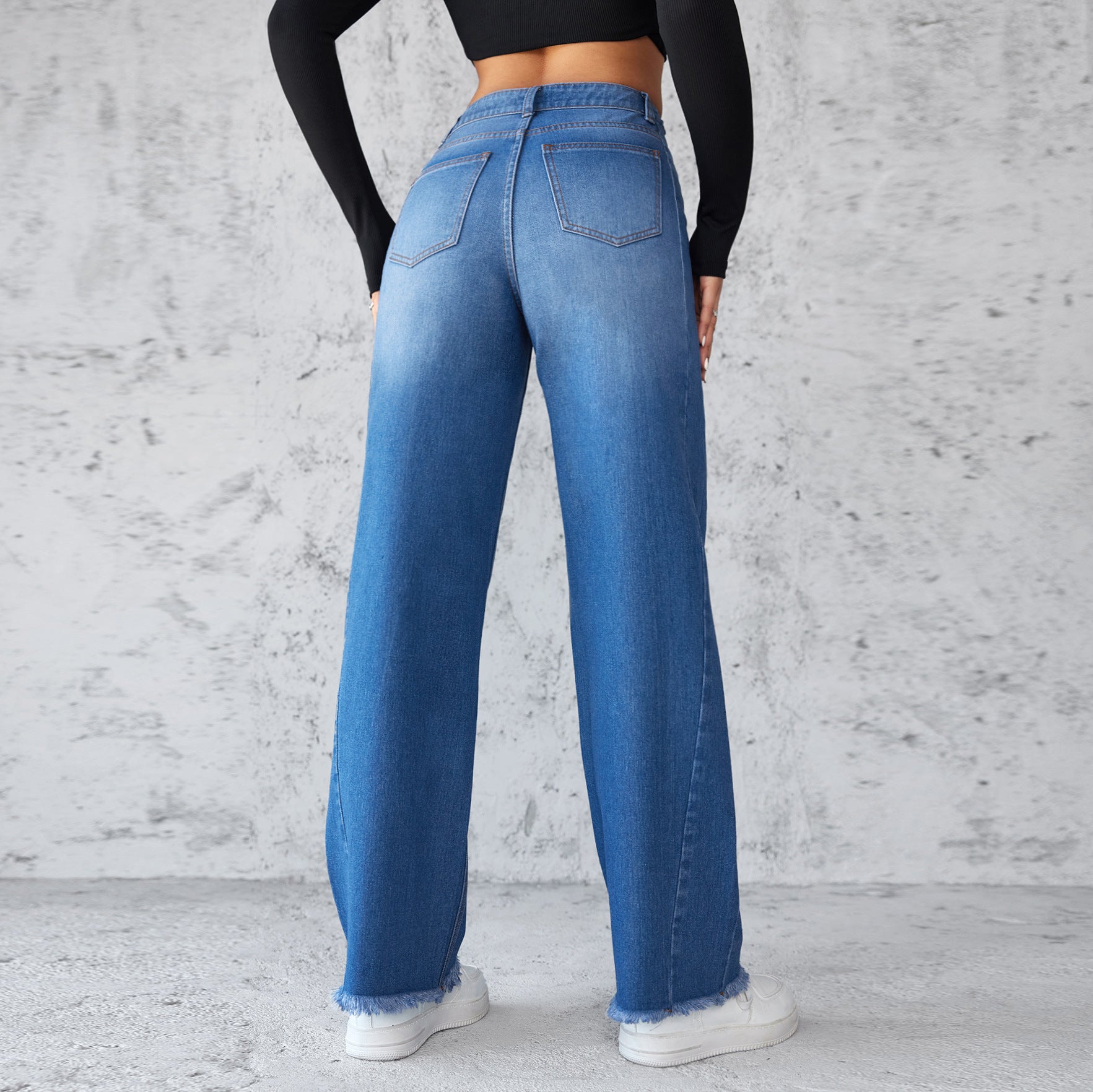 Fashion Straight Wide-leg Jean