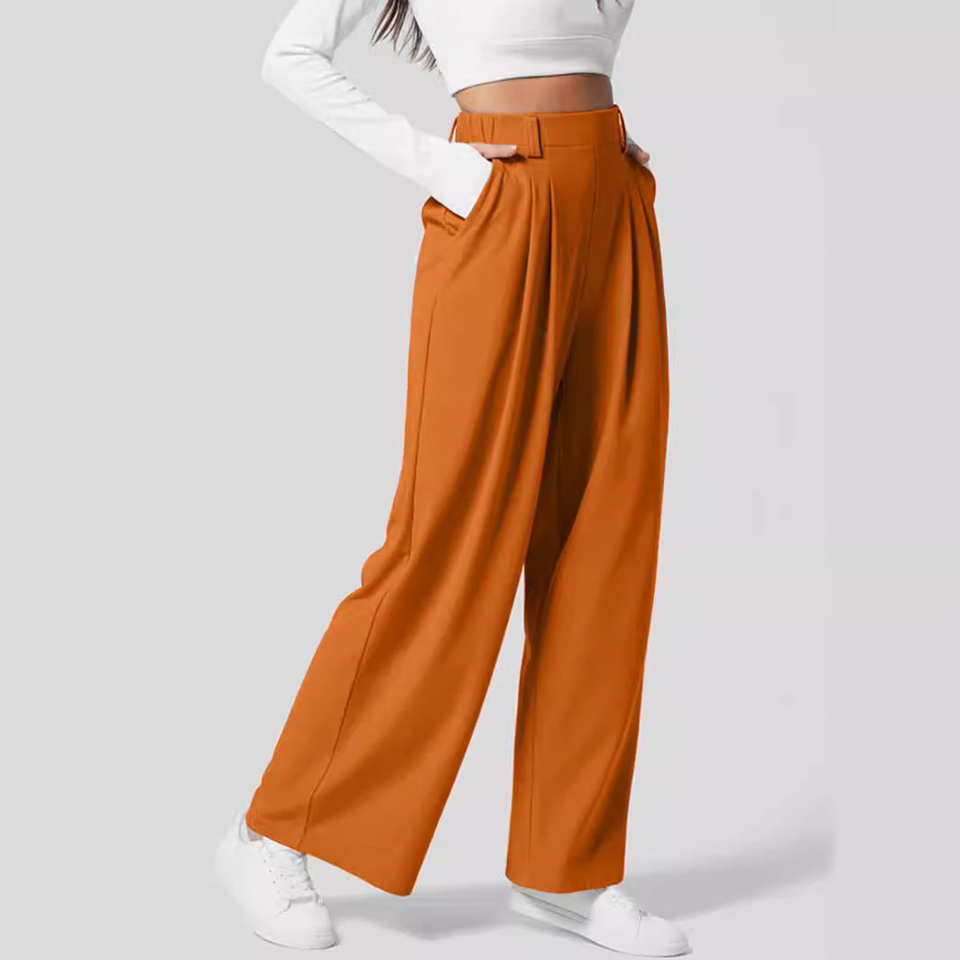 Women's Waffle Knit Wide-Leg Pants