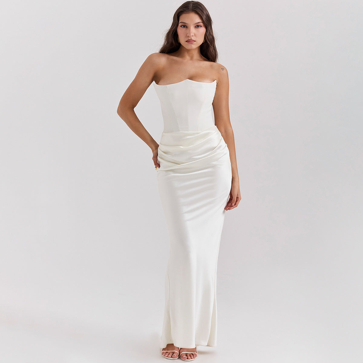 Sexy Slim Tube Top Long Dress