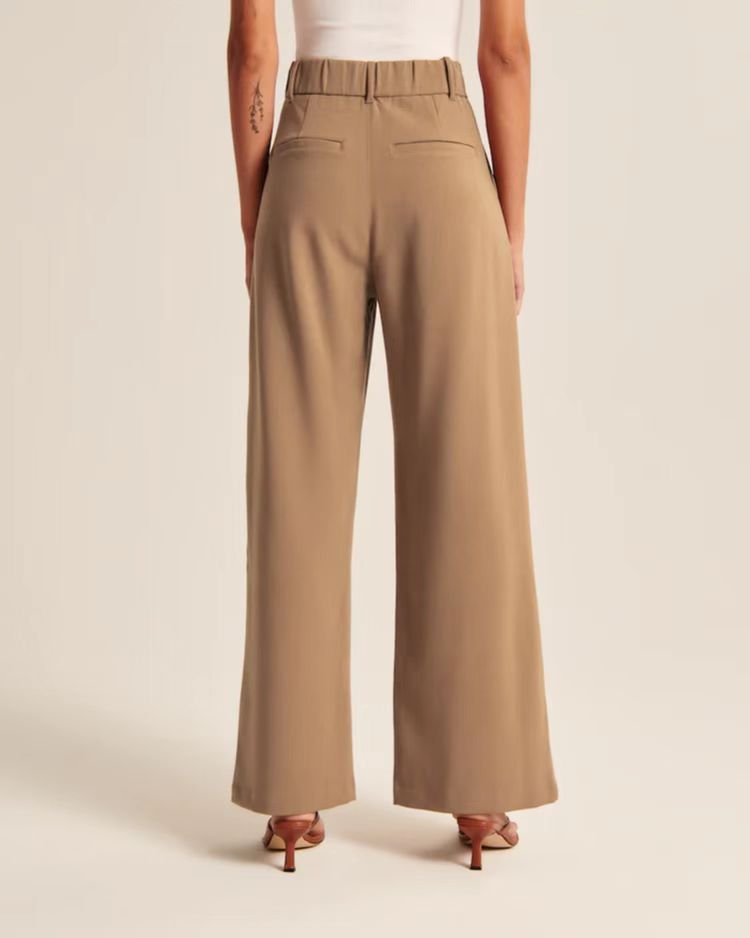 High Waist Straight Trousers