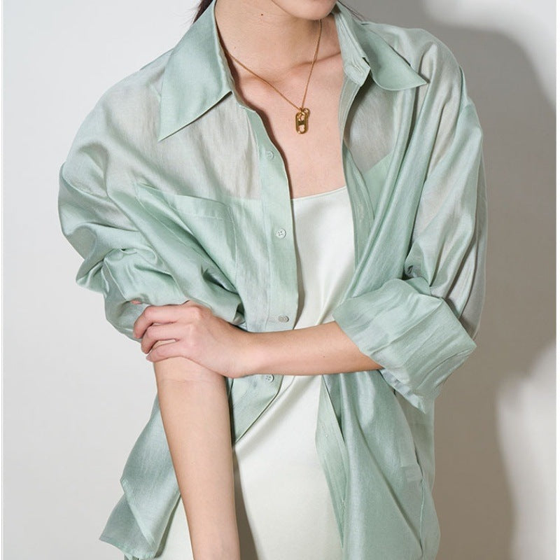 Tencel Sun Protection Cardigan Shirt