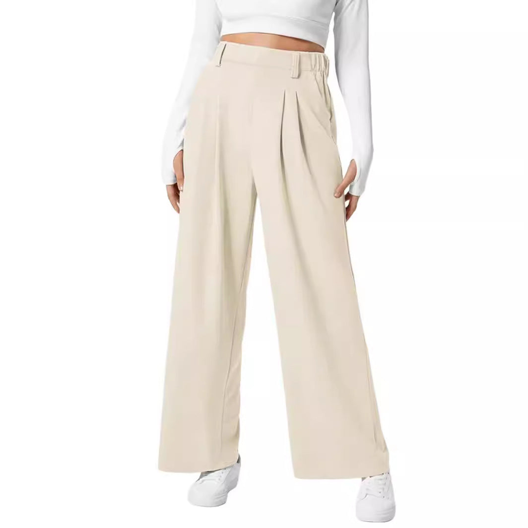 Women's Waffle Knit Wide-Leg Pants